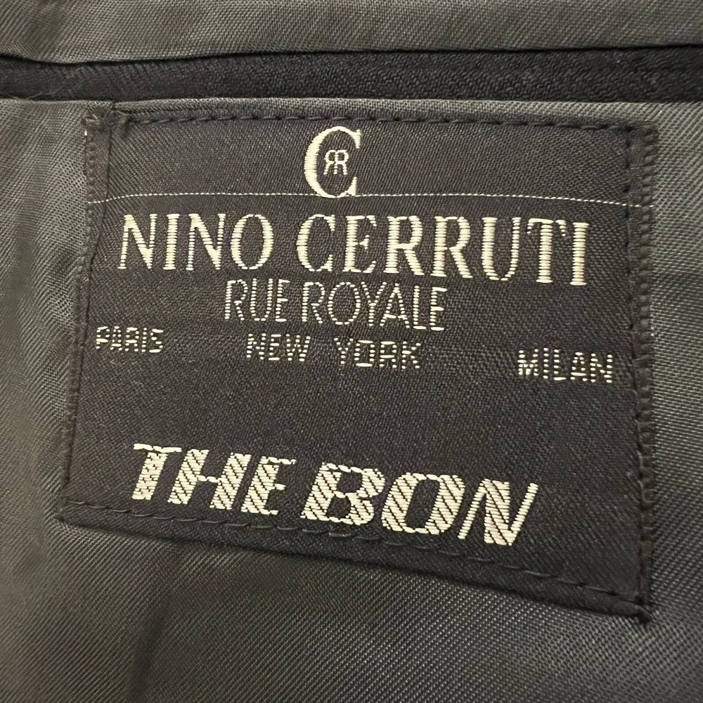 Nino Cerruti Blazer Mens 39R Blue 100% Wool 2 Button Rue Royale The Bon‎ Union